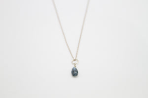 Kyanite Silver Drop Necklace