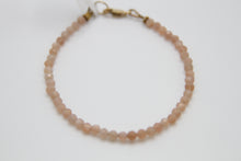 Load image into Gallery viewer, Pink Moonstone Gold Bracelet