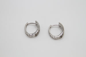Cubic Zirconium Oval Cuff Earrings