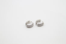 Load image into Gallery viewer, Cubic Zirconium Silver Cuff Earrings
