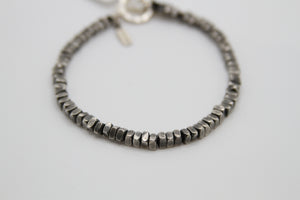 Distressed Silver Squares Bracelet