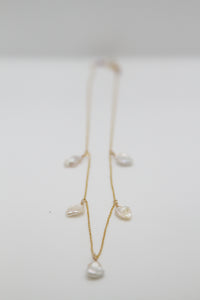 Small White Pearl Drop Necklace