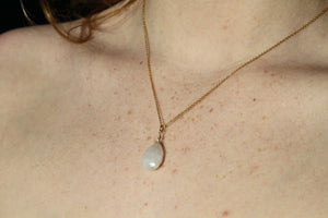 Gold Rain Moonstone Necklace