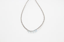 Load image into Gallery viewer, Labradorite Faceted Silver Necklace with Aquamarine