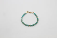 Load image into Gallery viewer, Amazonite Faceted Gold Bracelet