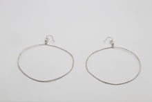 Load image into Gallery viewer, Full Moon Hand Hammered XLarge Silver Hoops