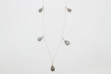 Load image into Gallery viewer, Labradorite Drop Silver Necklace