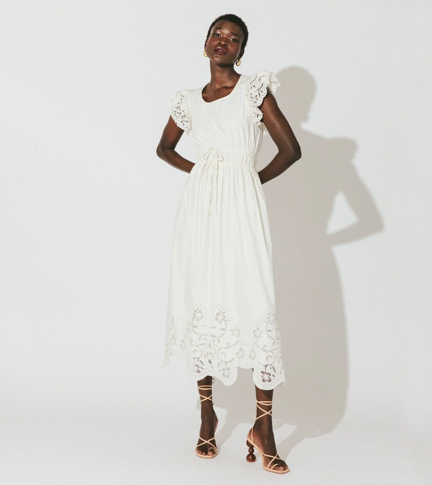 Allegra Midi Dress Ivory – The Lotus Boutique