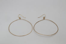 Load image into Gallery viewer, Full Moon Gold XL Hand Hammered Hoops