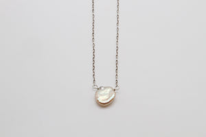 Champagne Keshi Pearl Silver Necklace