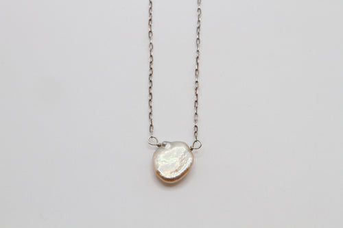 Champagne Keshi Pearl Silver Necklace