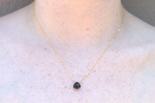 Black Tourmaline Gold Necklace