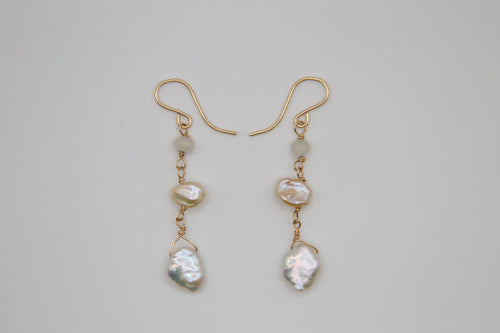 Reflective Shore Gold Earrings