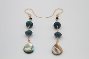 Deep Ocean Gold Earrings