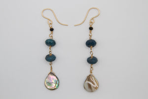 Deep Ocean Gold Earrings