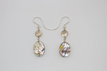 Load image into Gallery viewer, Abalone Retro Silver Silver Earrings