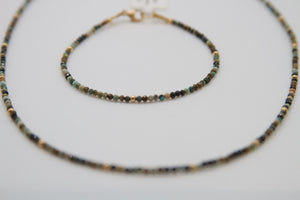 African Turquoise Gold Necklace