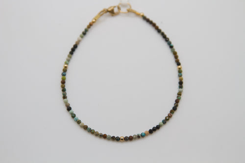 African Turquoise Gold Bracelet