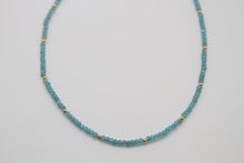 Load image into Gallery viewer, Apatite + Gold Faceted Necklace