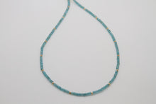 Load image into Gallery viewer, Apatite + Gold Faceted Necklace