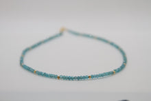 Load image into Gallery viewer, Apatite + Gold Faceted Necklace