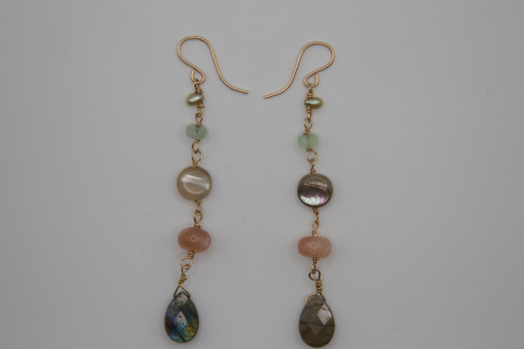 Celadon Dreams Gold Earrings