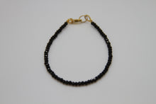 Load image into Gallery viewer, Black Spinel Faceted Gold Bracelet