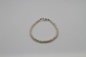 White Potato Pearl Silver Bracelet