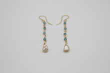 Load image into Gallery viewer, Apatite Dream Gold Earrings