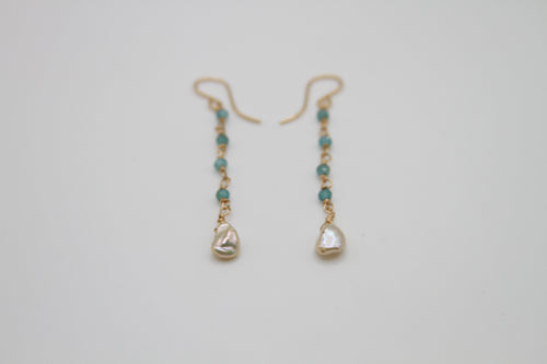 Apatite Dream Gold Earrings