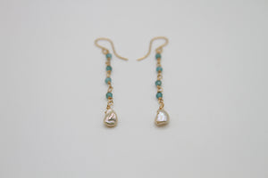 Apatite Dream Gold Earrings