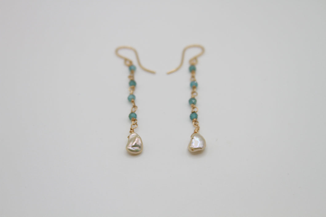 Apatite Dream Gold Earrings