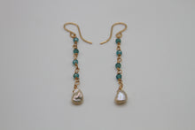 Load image into Gallery viewer, Apatite Dream Gold Earrings