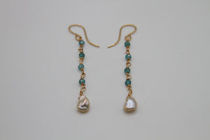 Apatite Dream Gold Earrings