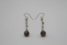 Load image into Gallery viewer, Labradorite Button Dream Silver Earrings