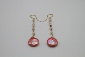 Coral Dream Gold Earrings