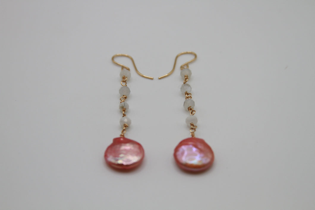 Coral Dream Gold Earrings