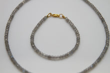 Load image into Gallery viewer, Labradorite Faceted Gold Bracelet