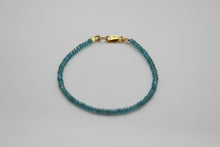 Load image into Gallery viewer, Apatite Faceted Gold Bracelet