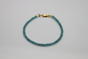 Apatite Faceted Gold Bracelet