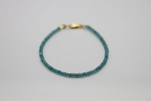 Apatite Faceted Gold Bracelet