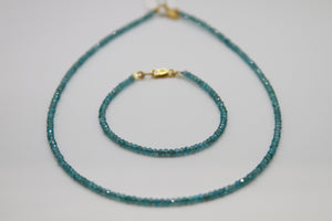 Apatite Faceted Gold Bracelet