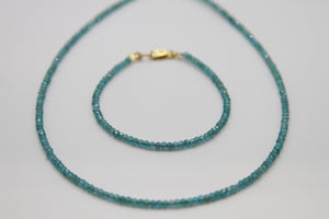 Apatite Faceted Gold Bracelet