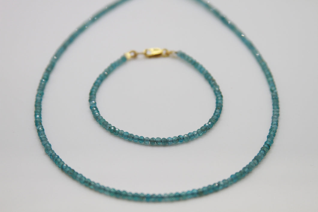 Apatite Faceted Gold Bracelet