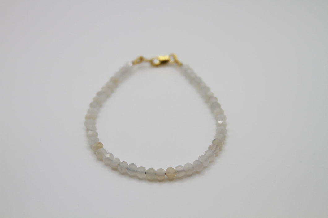 Moonstone Faceted Gold Bracelet