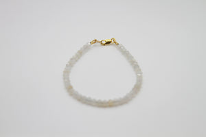 Moonstone Faceted Gold Bracelet