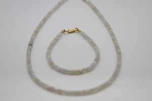 Moonstone Faceted Gold Bracelet