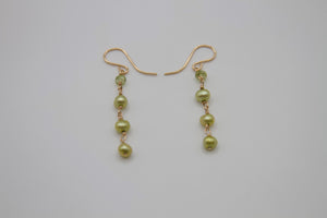 Green Spring Gold Earrings