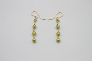 Green Spring Gold Earrings