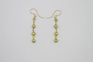 Green Spring Gold Earrings